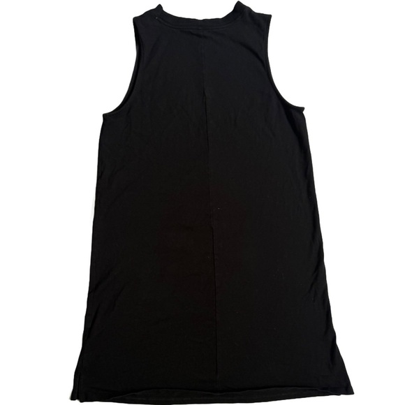 OLD NAVY BLACK SLEEVELESS VINTAGE T-SHIRT HIGH NECKLINE FLOWY MATERNITY DRESS XS - Picture 4 of 6